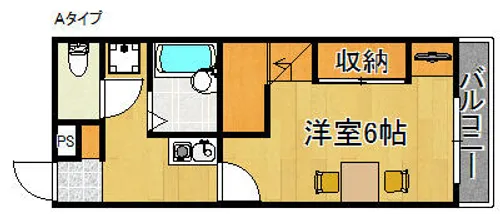 レオパレスクレール【1階】の間取り