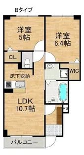モンターニュ【1階】の間取り