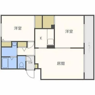 パークハイツI【402号室】の間取り