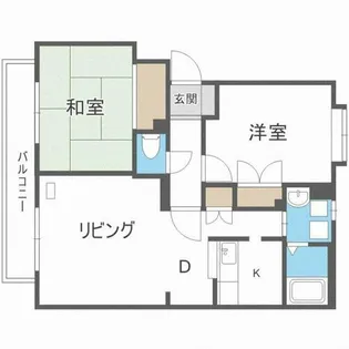 パークハイツD【403号室】の間取り