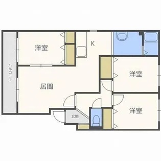 パークハイツF【401号室】の間取り