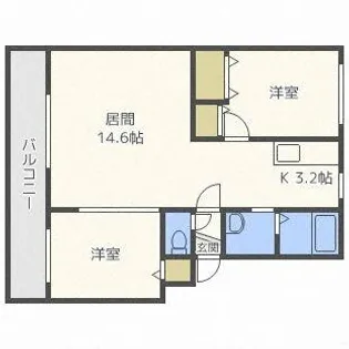 パークハイツH【110号室】の間取り