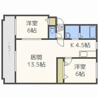 パークハイツG【302号室】の間取り