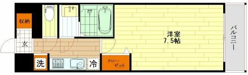 プレサンス大阪都島エレナード【6階】の間取り