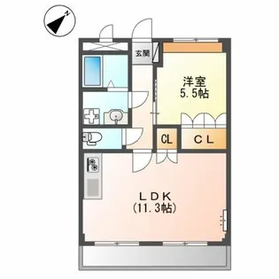メゾンコンフォール【2階】の間取り