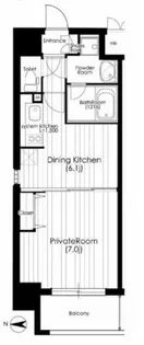 南森町プライマリーワン【4階】の間取り