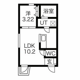 クレスト中村【1階】の間取り