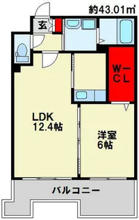 サンシャイン ロイヤル 北九州【13階】の間取り