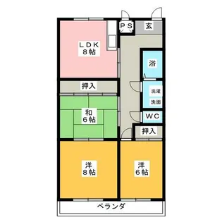 ハイツ・ラ・メイジュ【1階】の間取り