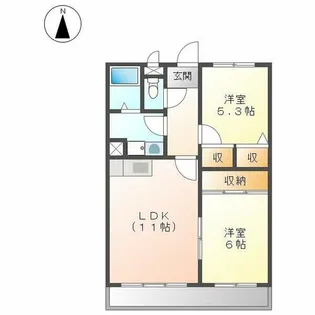 ヴェルデュール敷島Ⅱ【304号室】の間取り