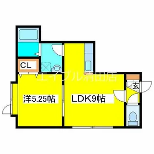 villa・fortuna(ヴィラ・フォルトゥーナ)【101号室】の間取り