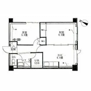 24軒グローリーマンション【3階】の間取り