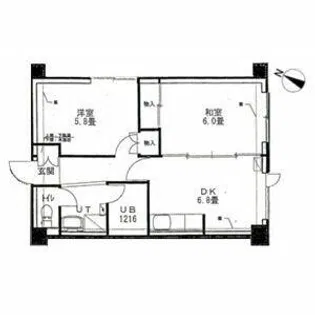 24軒グローリーマンション【3階】の間取り