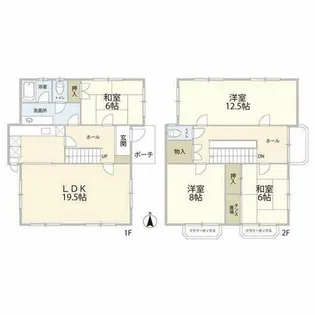 愛知県豊田市平芝町7丁目【一戸建】の間取り