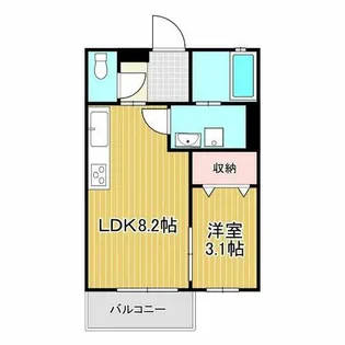 アインス三好丘 B【1階】の間取り