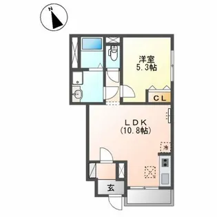 メゾン ド アシューレ【1階】の間取り