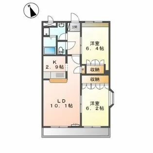 アメニティーB【3階】の間取り