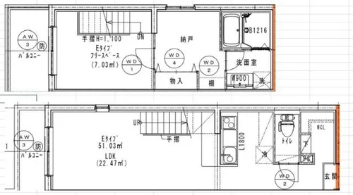 Amirl Premier Imaike【401号室】の間取り