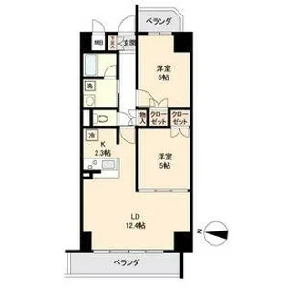 ランドハウスグランドウエスト【4階】の間取り