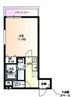 フジパレス針中野【1階】の間取り
