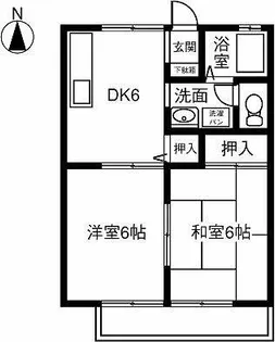 エトワール小牧【201号室】の間取り