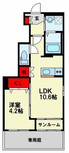 ボンシャンス楠木【1階】の間取り