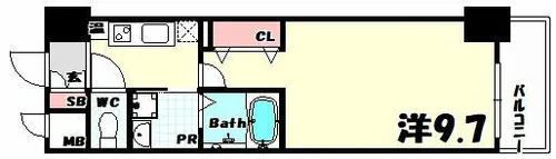 1Kの間取り画像