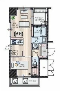 シンセラティ薬院【5階】の間取り