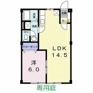 アメニティコーポA棟【1階】の間取り