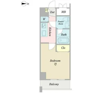 プロシード金山【1102号室】の間取り