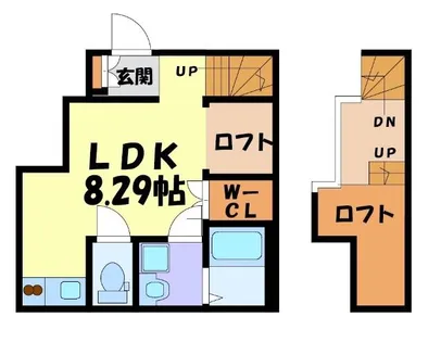 ラフェスタ志賀本通【1階】の間取り