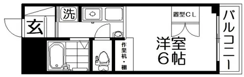 ロードアップ牧野【4階】の間取り