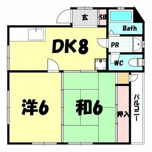 楠丘町貸家【2階】の間取り