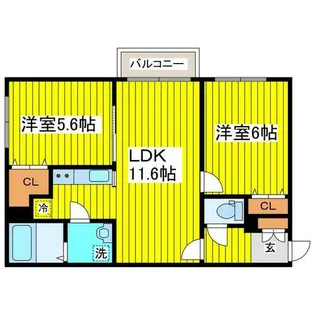 ソレイル元町【4階】の間取り