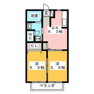 フレグランスOKINO C棟【2階】の間取り