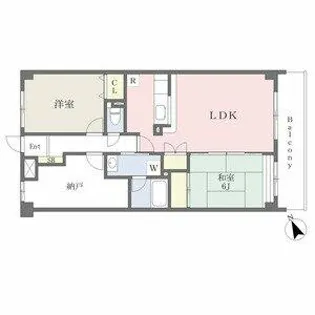 エストマール川名【3階】の間取り