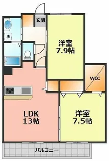 エスペランサ緑地公園【202号室】の間取り