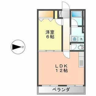 コーポ名倉【1階】の間取り