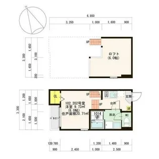 レグルス千種【1階】の間取り