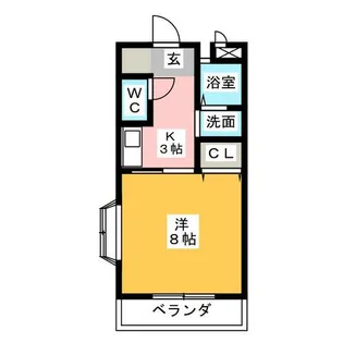 1Kの間取り画像