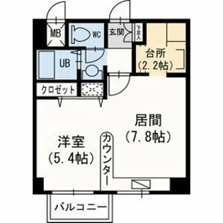 藤井ビル北23条Ⅱ【7階】の間取り