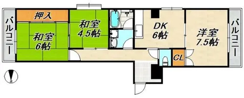 平成マンション【2階】の間取り