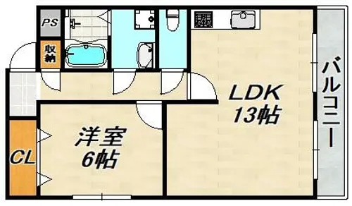 サンハイツ大田町【3階】の間取り