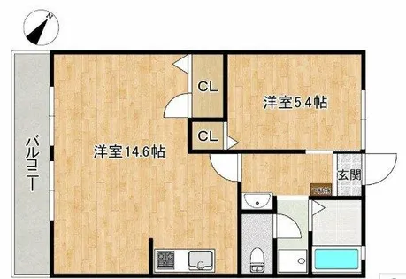 フレグランス鹿の子台南Ⅱ【1階】の間取り