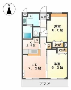 ディアコートM3【101号室】の間取り