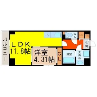 S-FORT鶴舞cube【7階】の間取り