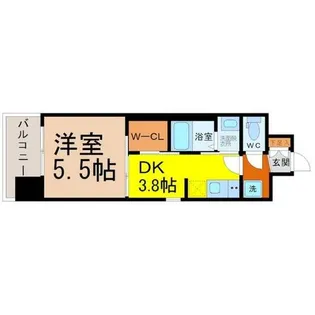 エステムコート名古屋鶴舞シエル【5階】の間取り