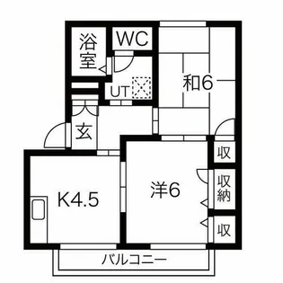 エイト曙 A棟【A201号室】の間取り