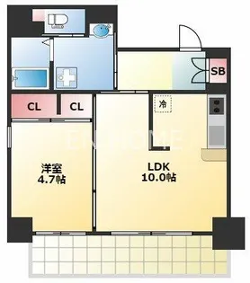 SunSunなんば弐番館【12階】の間取り