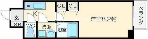 サムティ中之島WEST【7階】の間取り